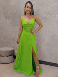 Vestido Longo Frente Única Larissa NM Nana Marie Vestido Frente Única