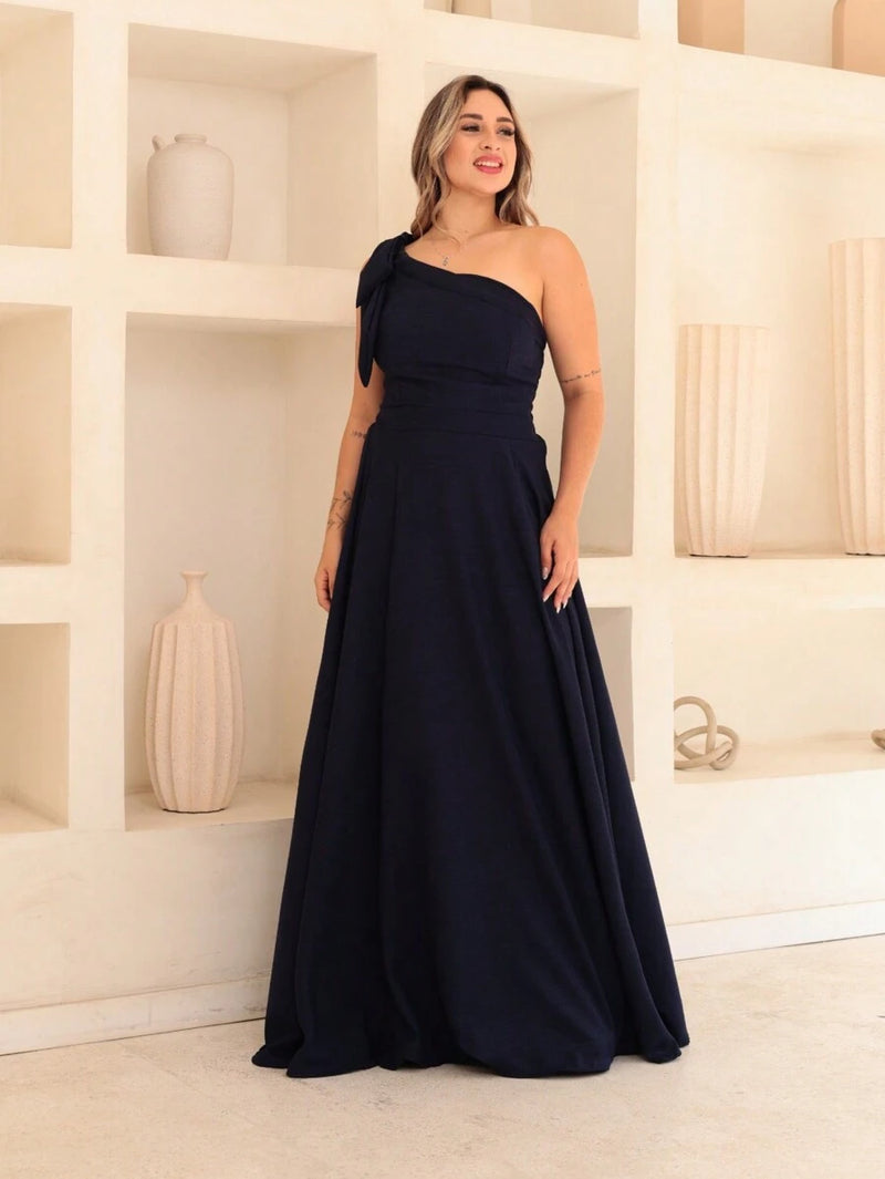 Vestido Vitória longo Luxo liso