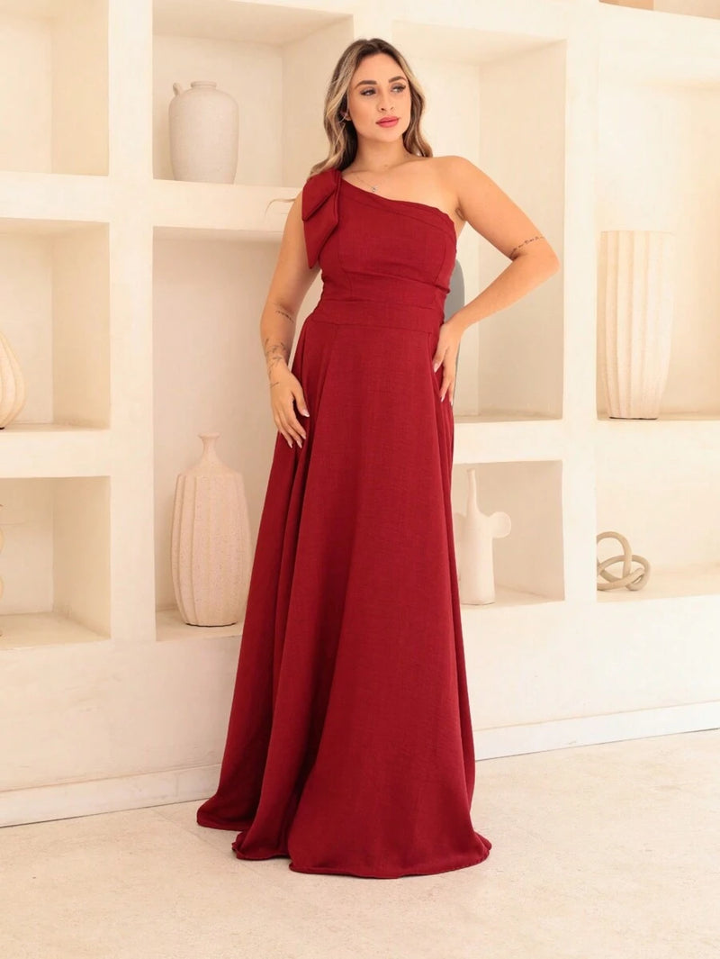 Vestido Vitória longo Luxo liso