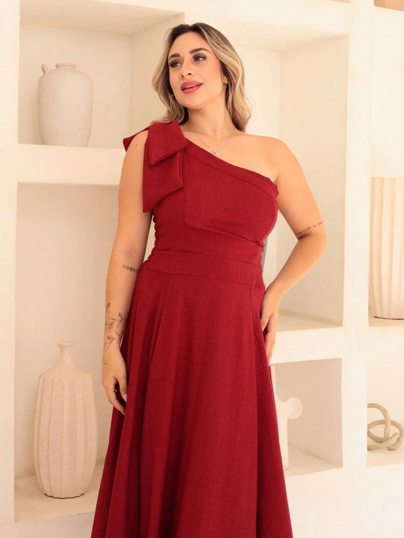 Vestido Vitória longo Luxo liso
