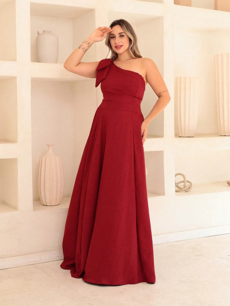 Vestido Vitória longo Luxo liso