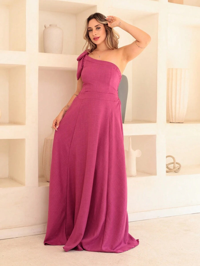 Vestido Vitória longo Luxo liso