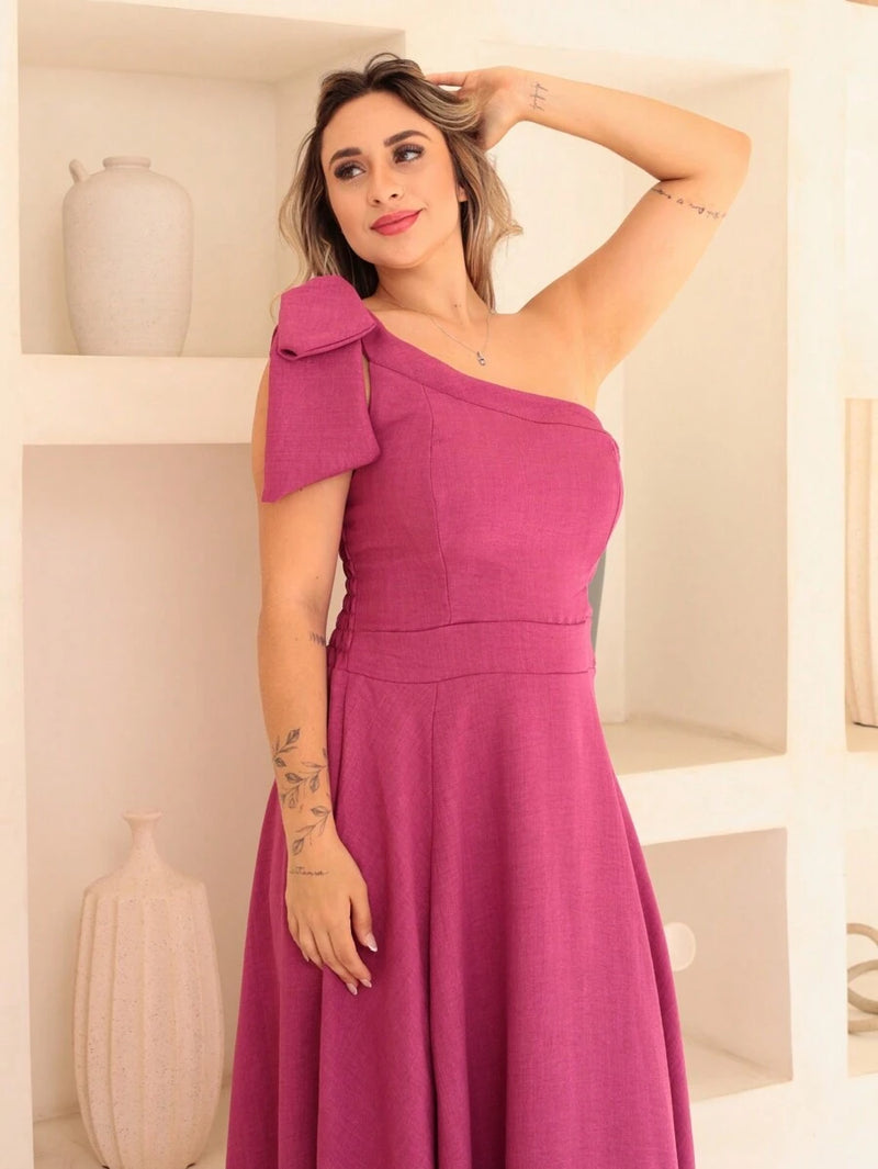 Vestido Vitória longo Luxo liso