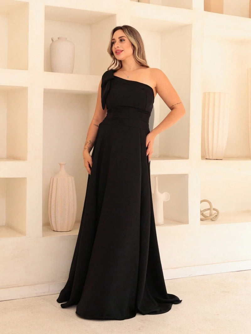 Vestido Vitória longo Luxo liso