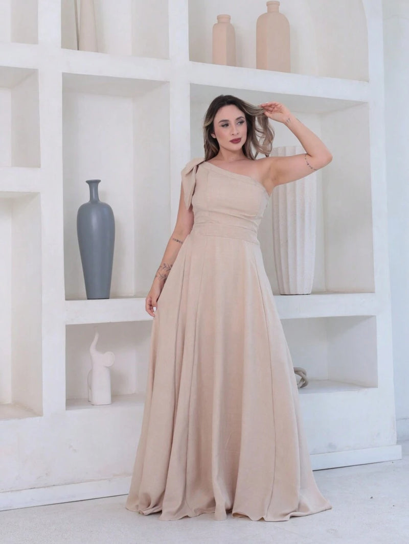 Vestido Vitória longo Luxo liso