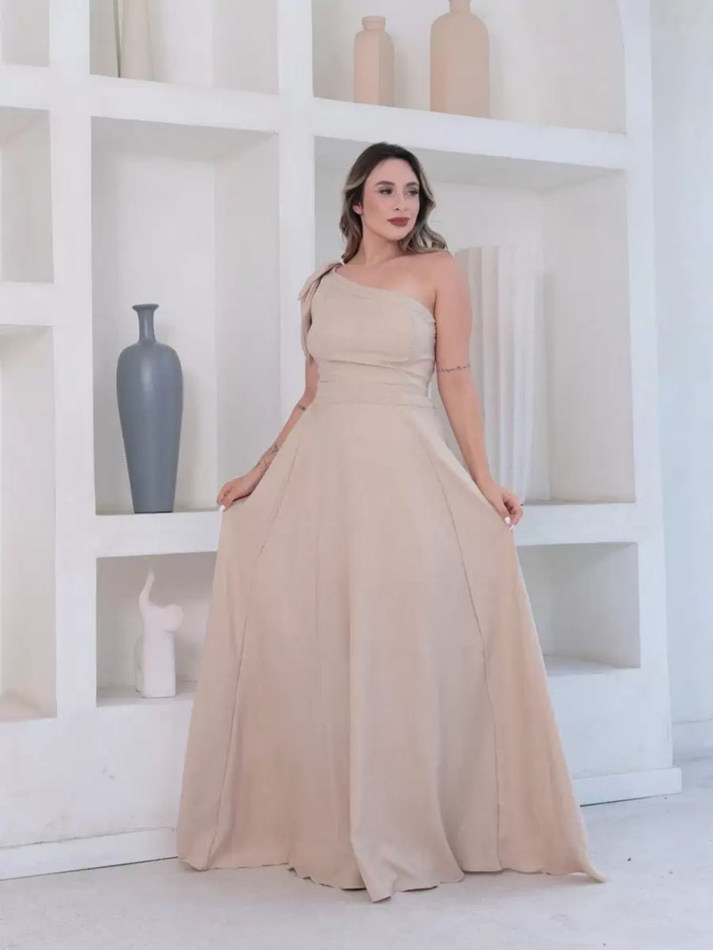 Vestido Vitória longo Luxo liso