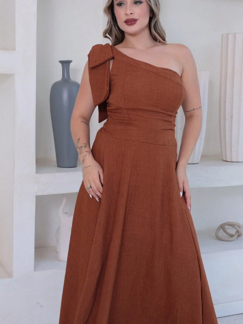 Vestido Vitória longo Luxo liso