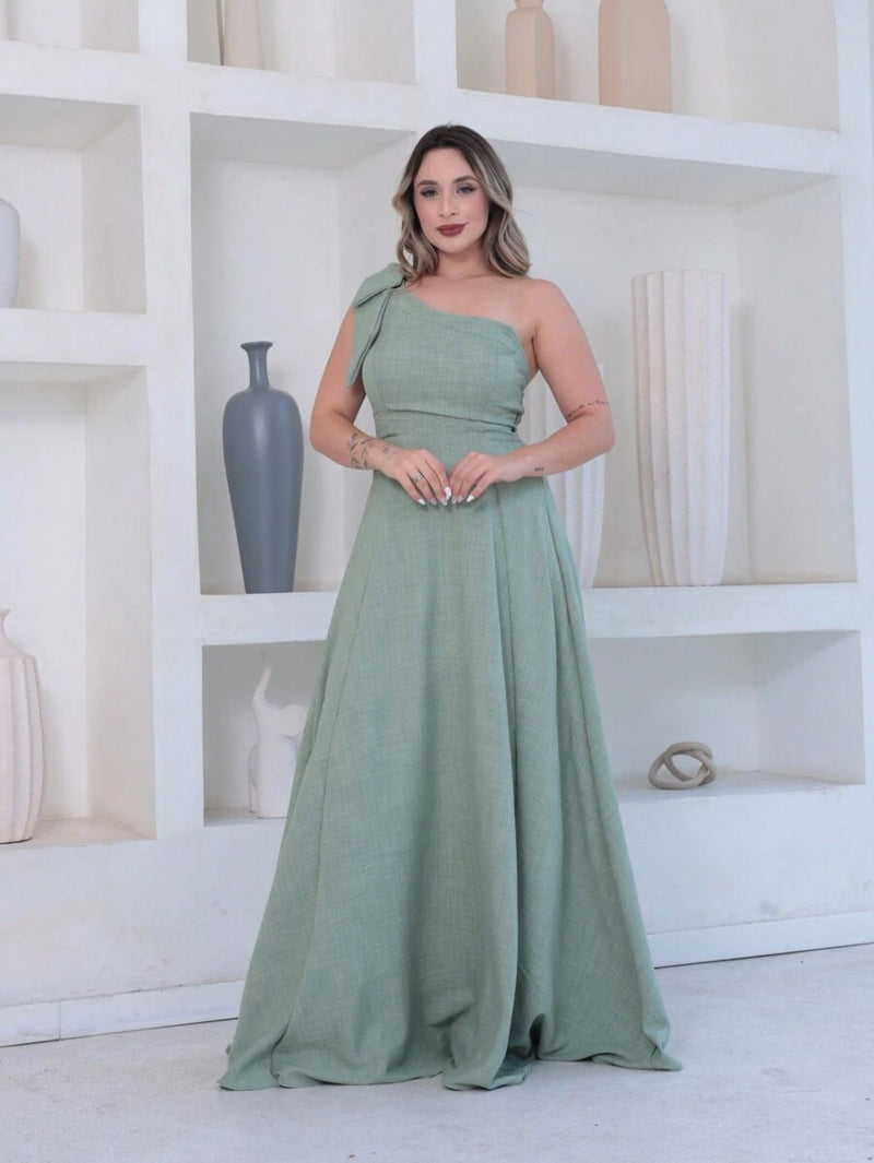 Vestido Vitória longo Luxo liso