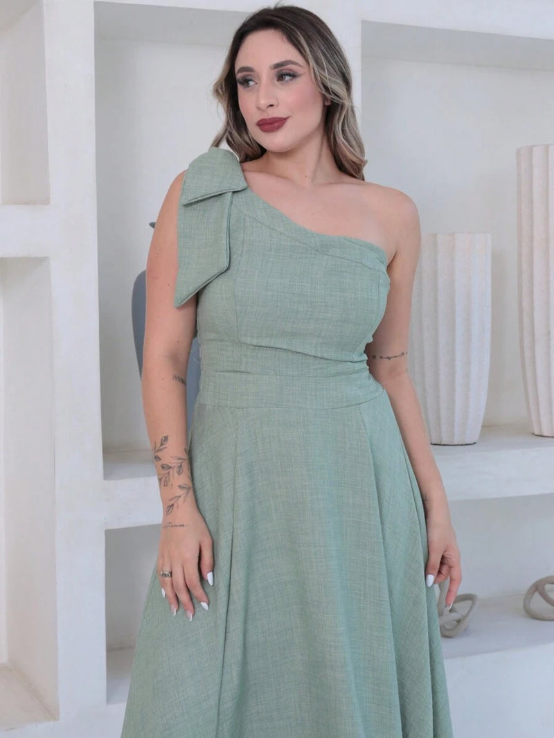 Vestido Vitória longo Luxo liso