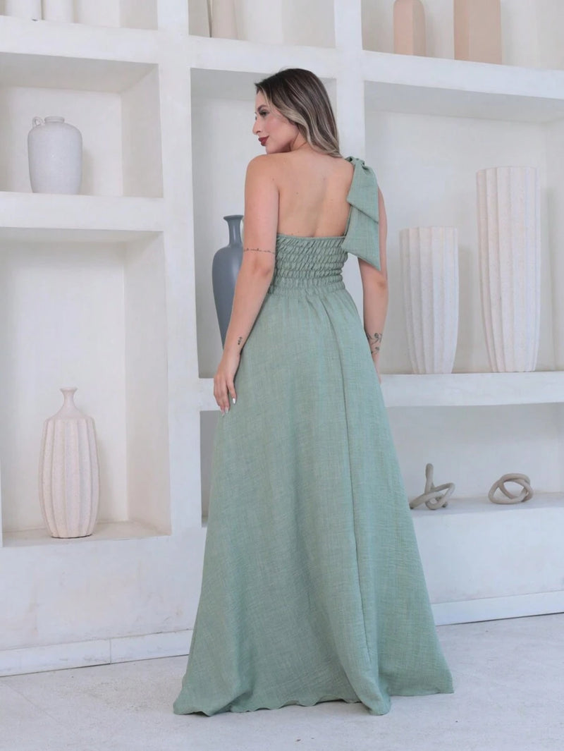 Vestido Vitória longo Luxo liso