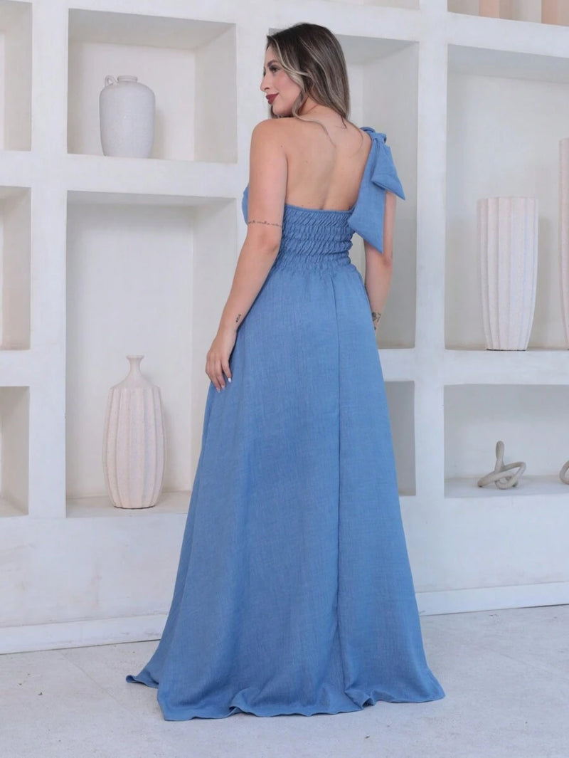 Vestido Vitória longo Luxo liso