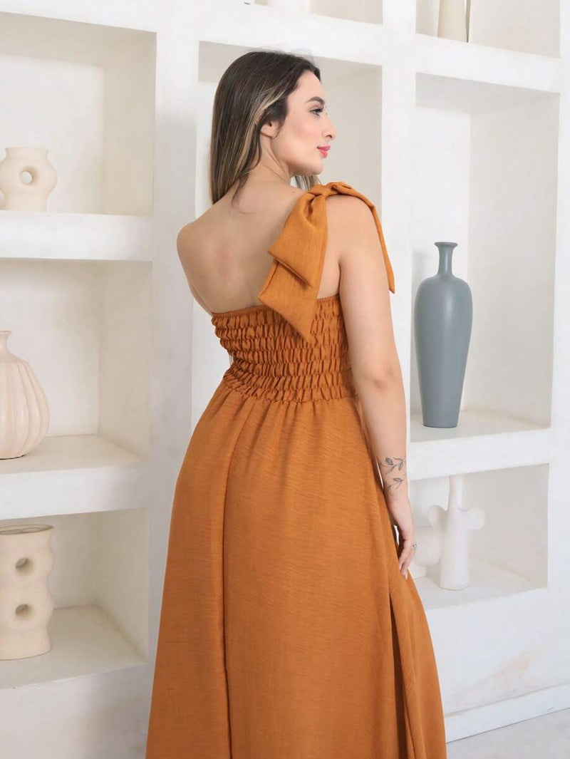 Vestido Vitória longo Luxo liso