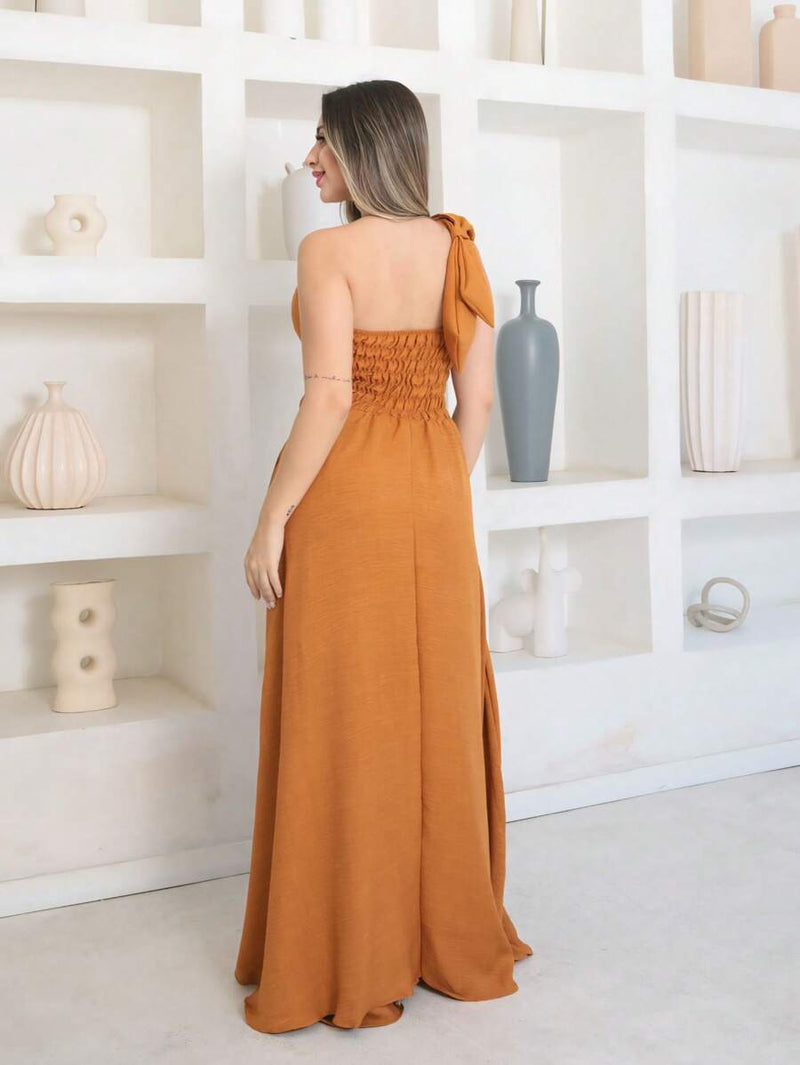 Vestido Vitória longo Luxo liso