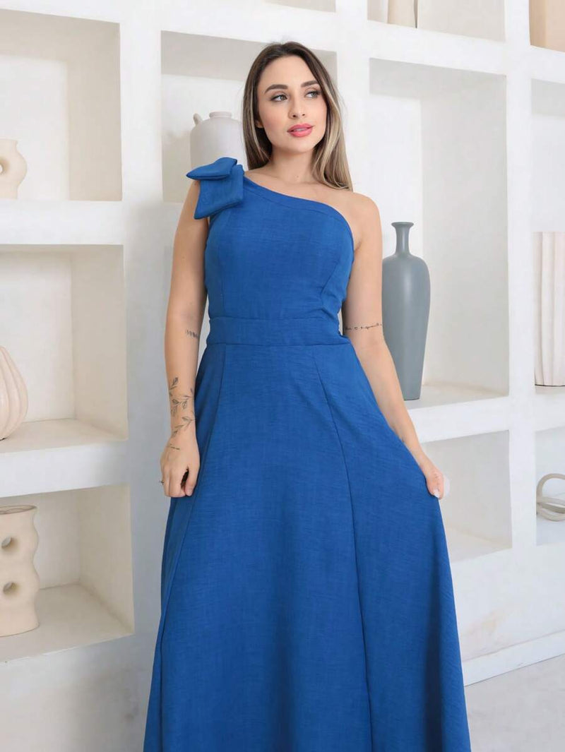 Vestido Vitória longo Luxo liso
