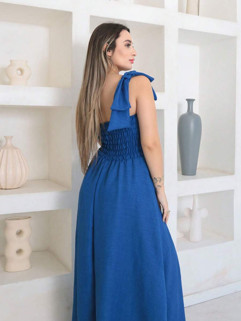 Vestido Vitória longo Luxo liso