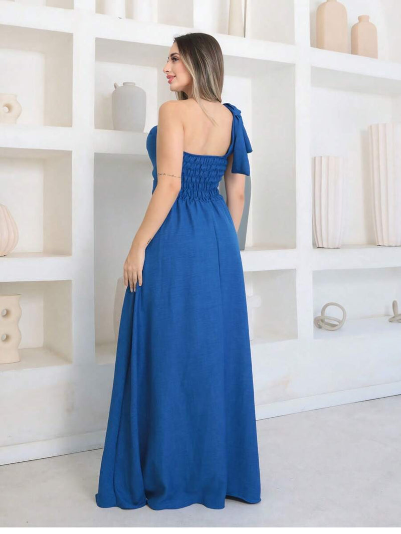 Vestido Vitória longo Luxo liso