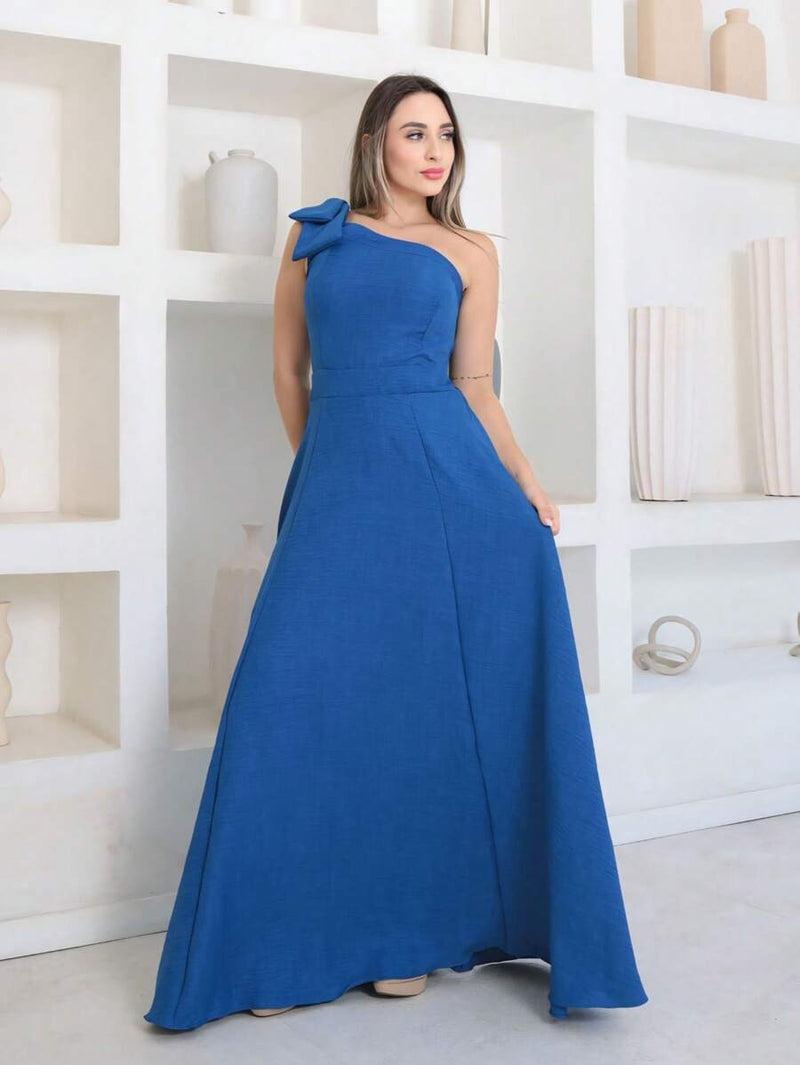 Vestido Vitória longo Luxo liso