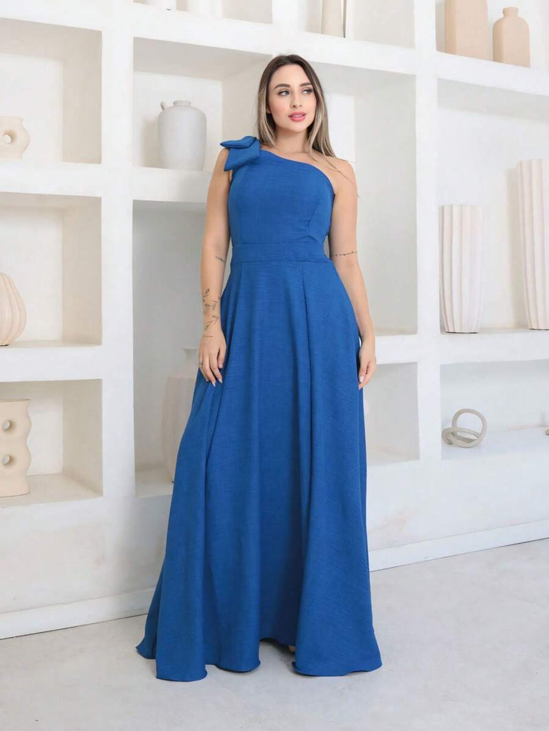 Vestido Vitória longo Luxo liso