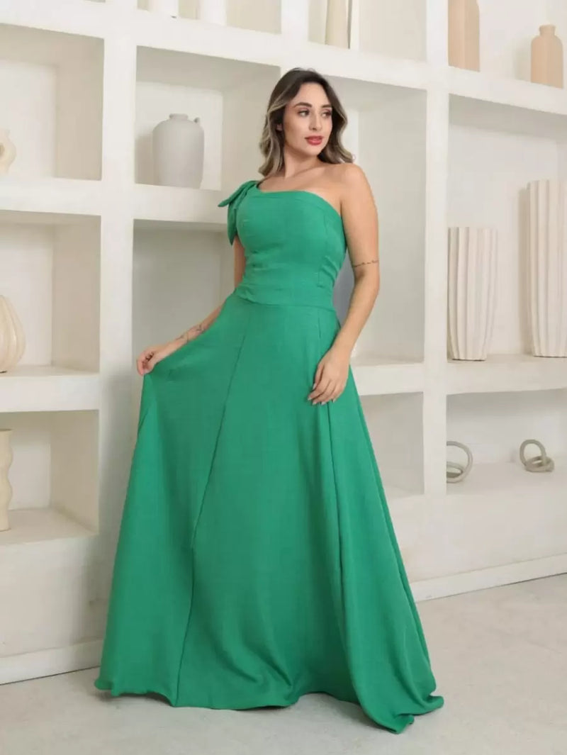 Vestido Vitória longo Luxo liso