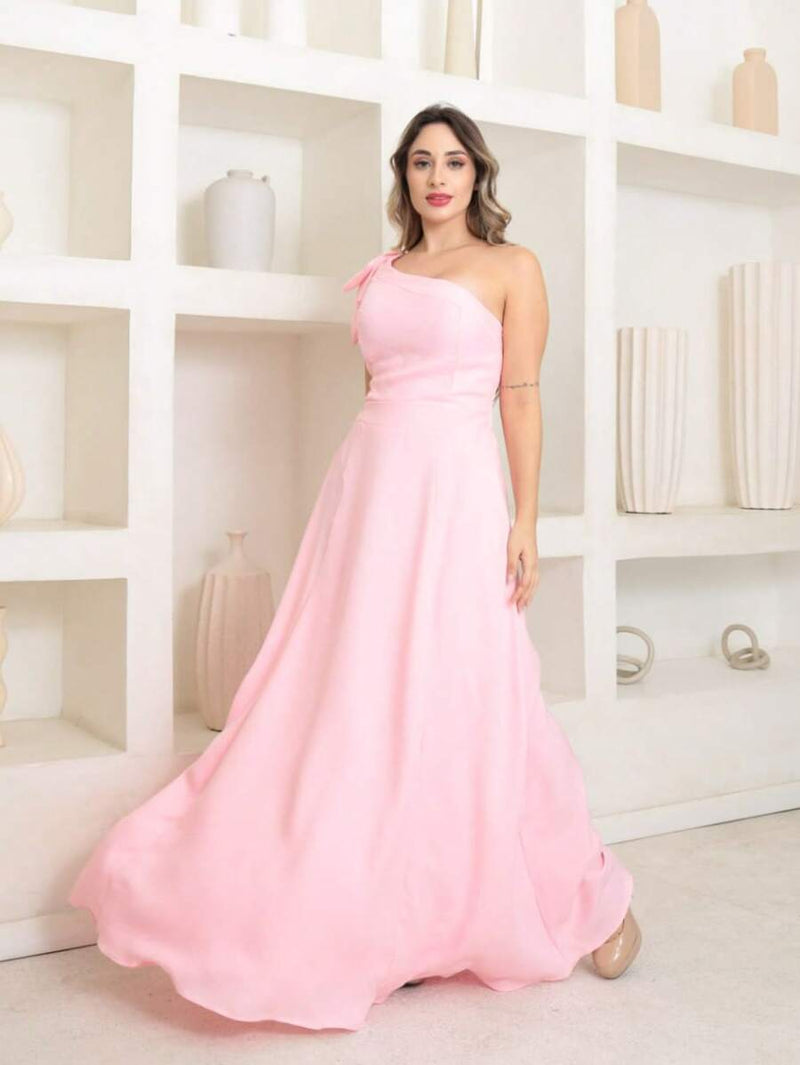 Vestido Vitória longo Luxo liso