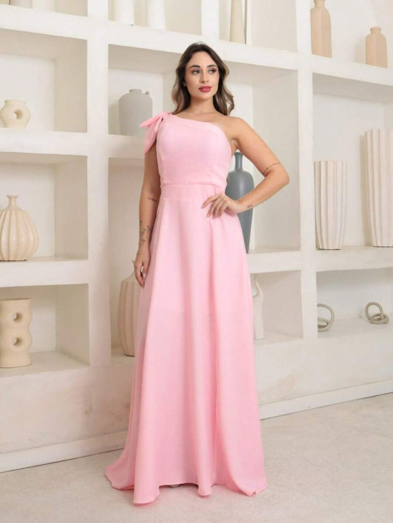 Vestido Vitória longo Luxo liso