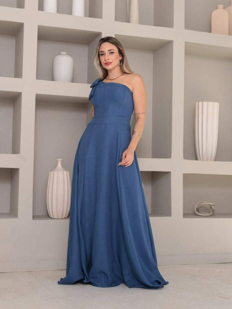 Vestido Vitória longo Luxo liso